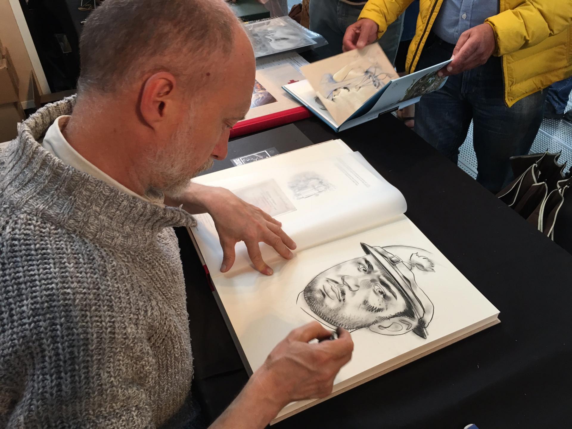 Alain Mounier dédicace sur le stand de BD Empher