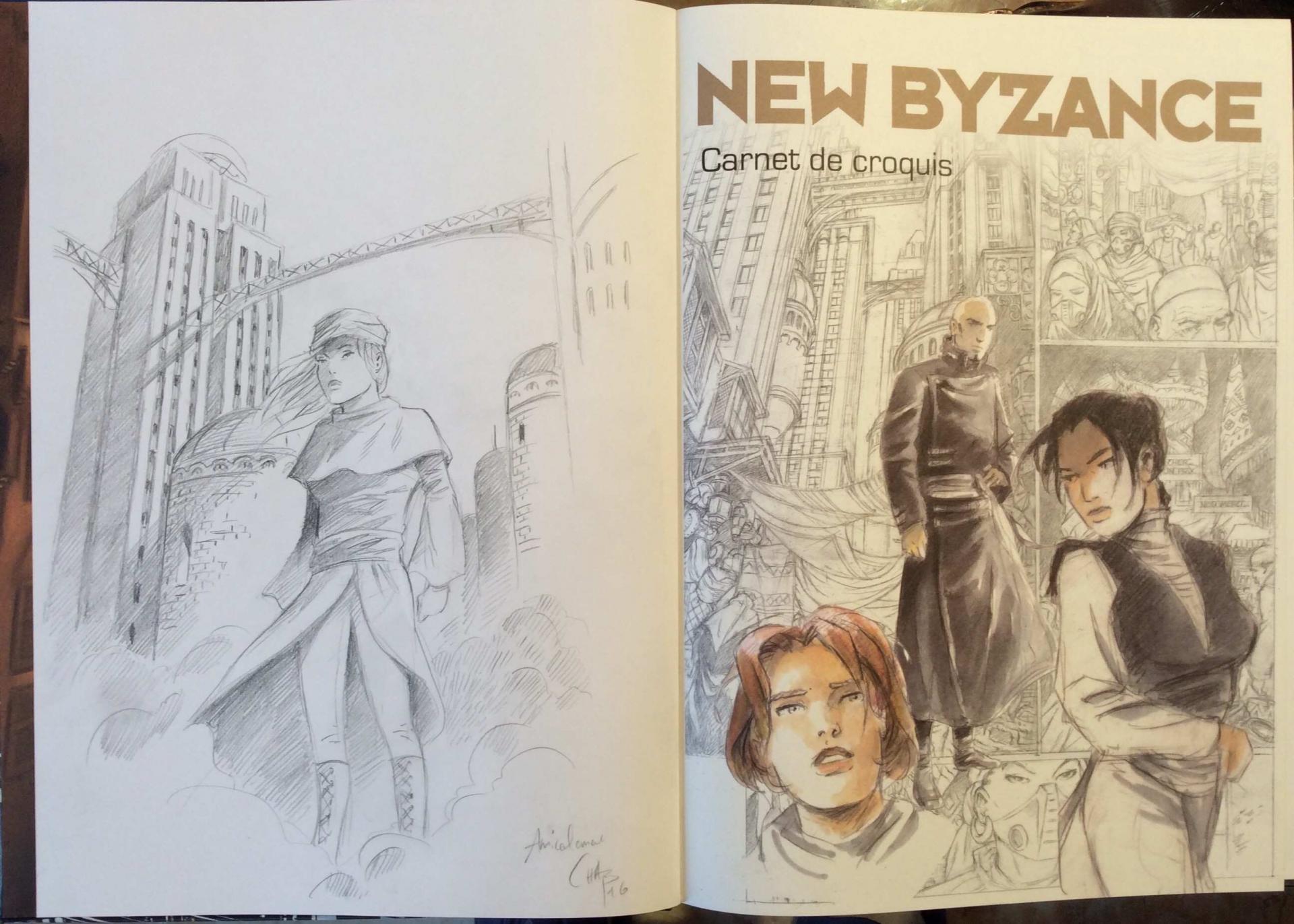 New byzance tirage de tete dedicace n 66 livré avec plaque métallique d'impression