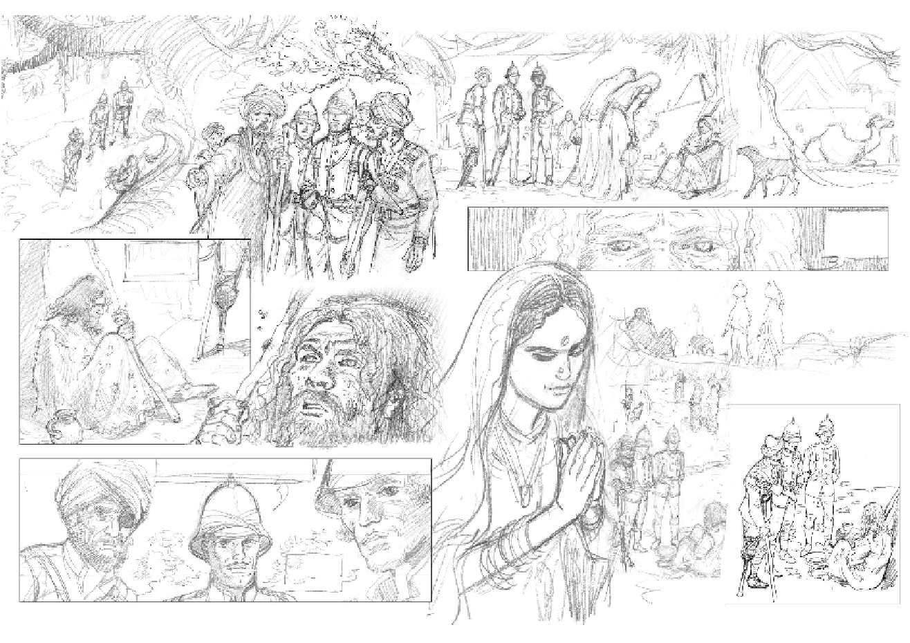 Page du carnet de croquis d india dreams tome 9